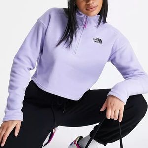 North Face 100 Glacier 1/4 zip cropped fleece